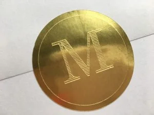 Embossed Gold Paper Stickers