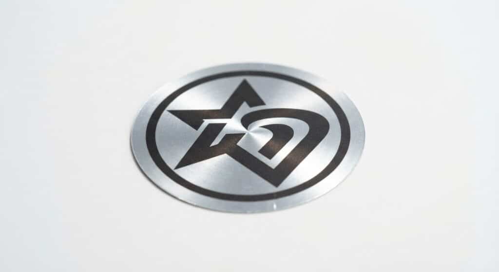 Silver vinyl stickers Australia with metallic reflective finish